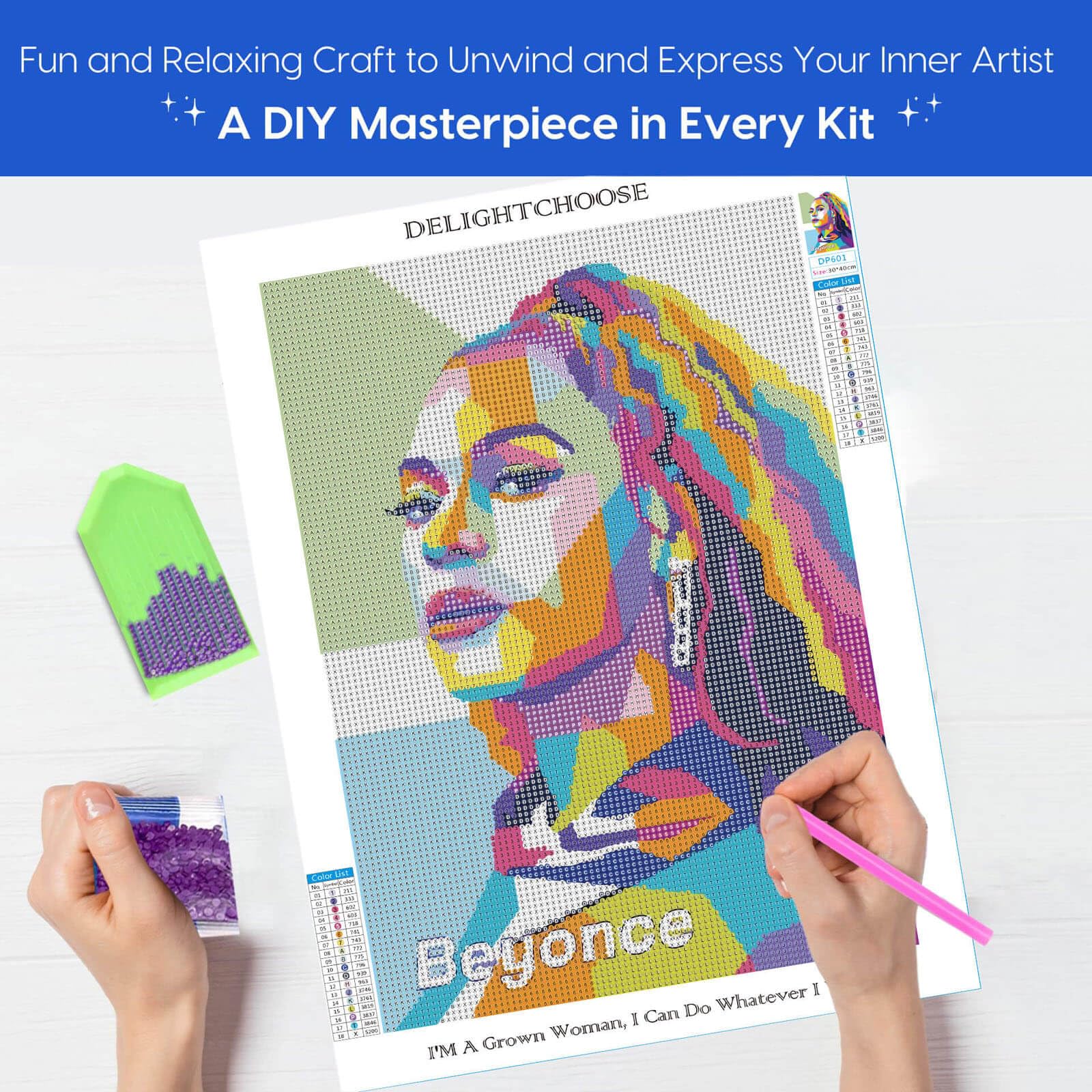 Seazone Diamond Art Kits for Adults - Seaone 5D Beyoncé Diamond